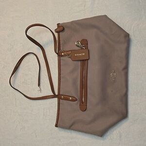 Coach Orange And Tan Shoulder Bag